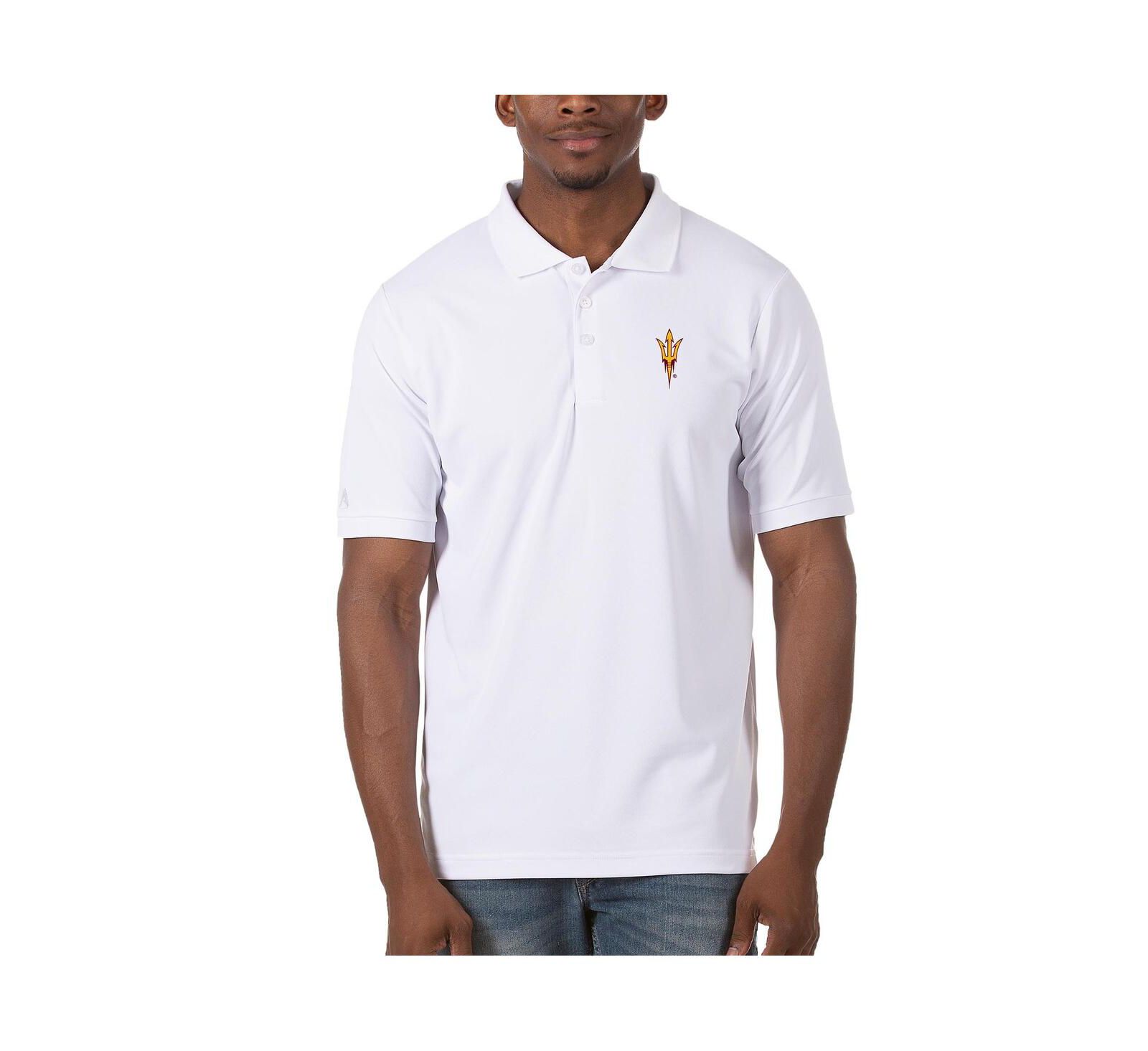Antigua Men's White Arizona State Sun Devils Legacy Pique Polo Shirt