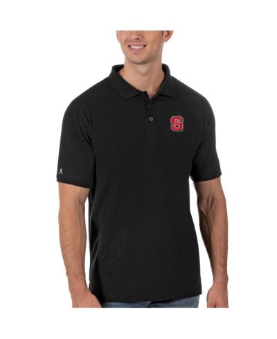 Футболка-поло Antigua Men's Black NC State Wolfpack Legacy Pique