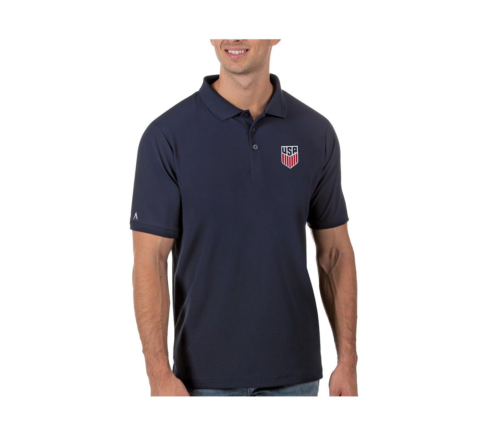 Мужская рубашка-поло Antigua USMNT Legacy Pique Navy