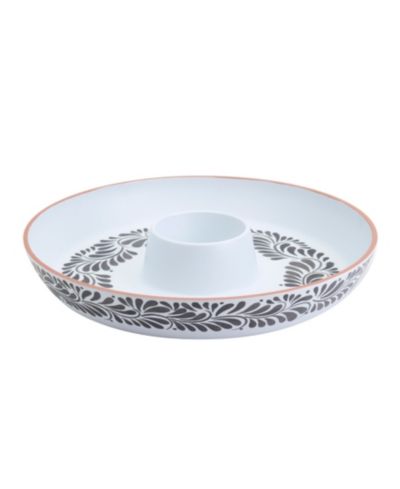 INFUSE Melamine Chip & Dip Platter, 16"