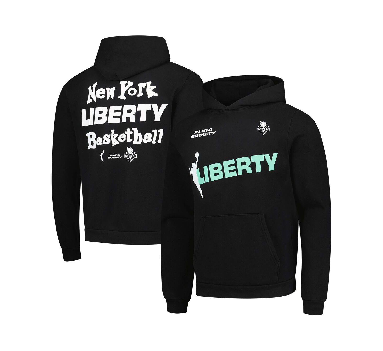Мужское и женское худи Playa Society Black New York Liberty Team