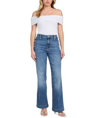 GUESS Women's Faye High Rise Flare Jeans