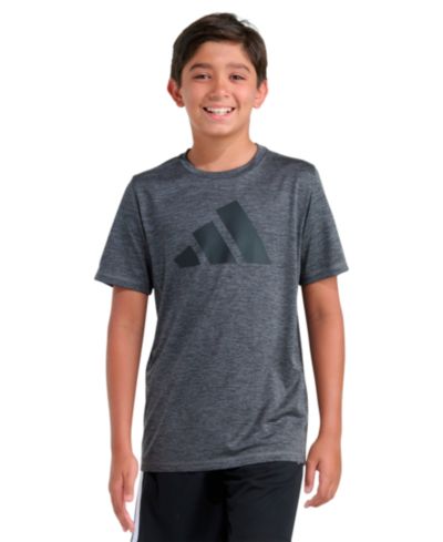 adidas Boys' 8-20 Short-Sleeve Essential Poly Mélange T-Shirt