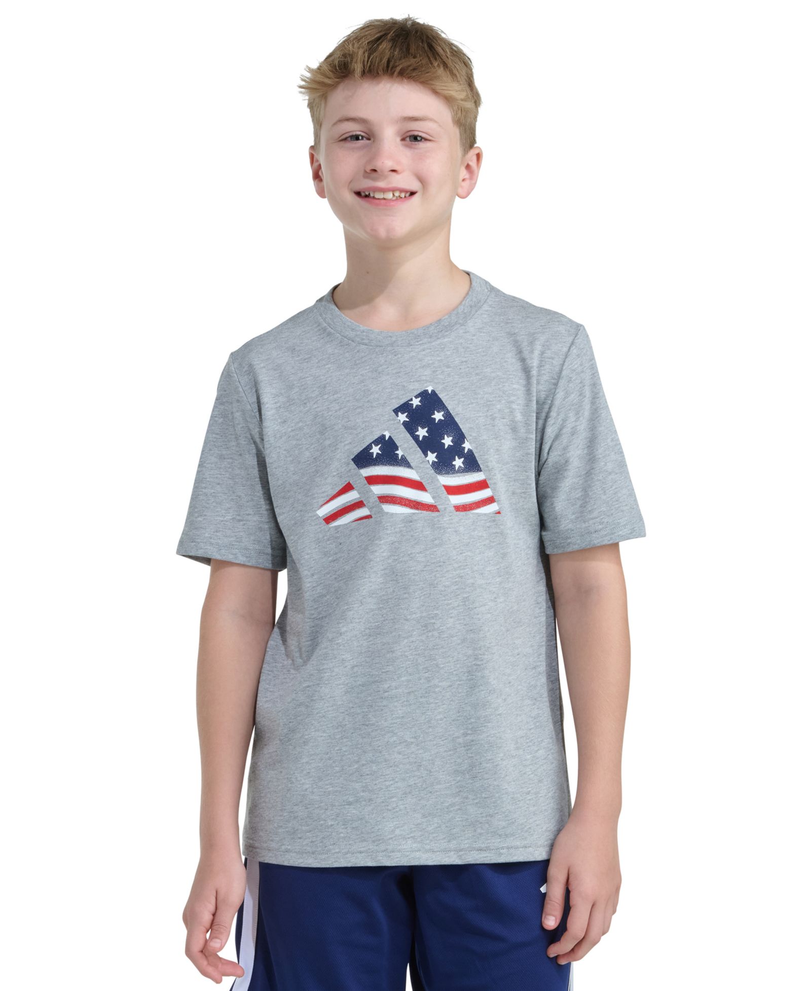 adidas Детская футболка с логотипом USA Flag с коротким рукавом