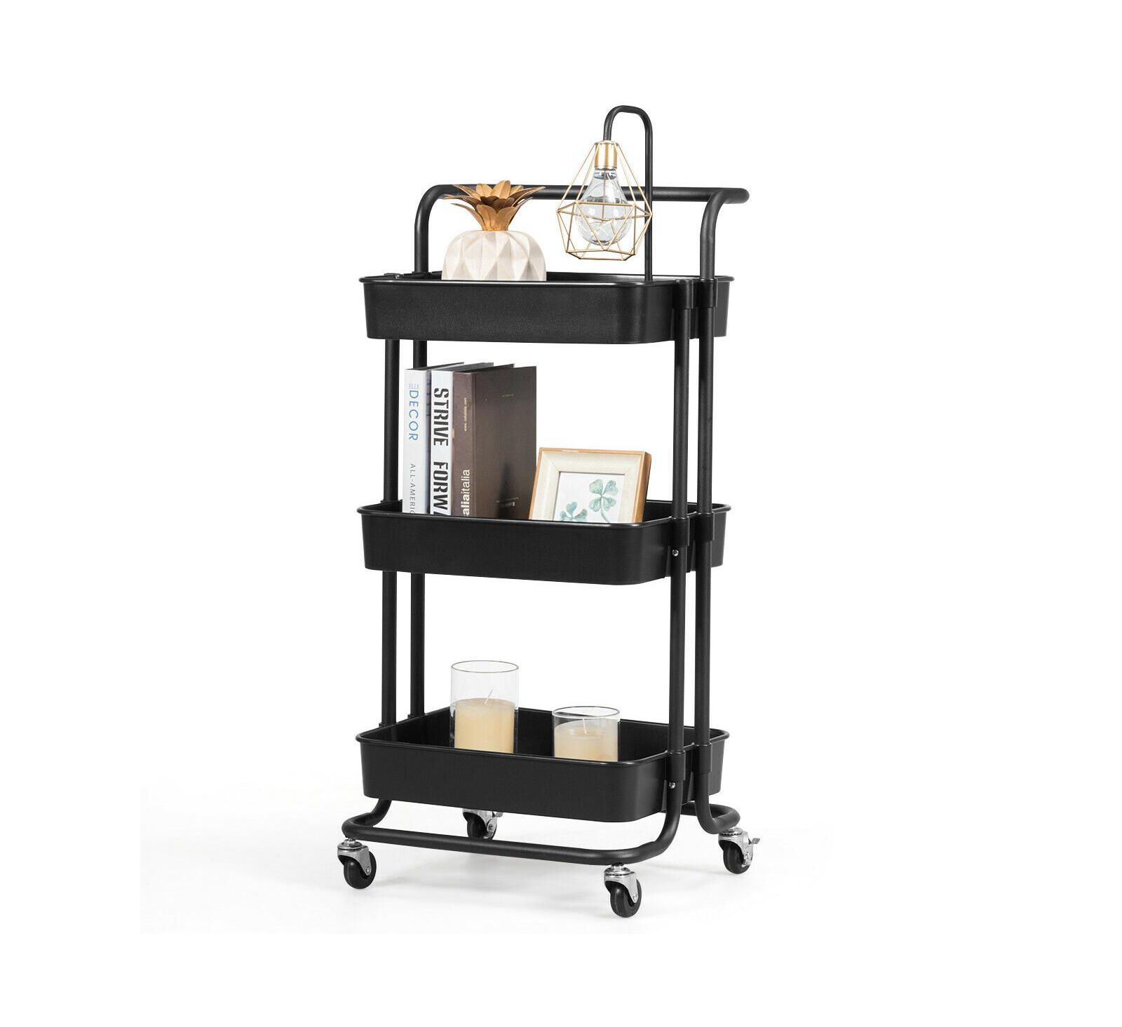 Volenca 3-Tier Rolling Utility Storage Cart with Casters