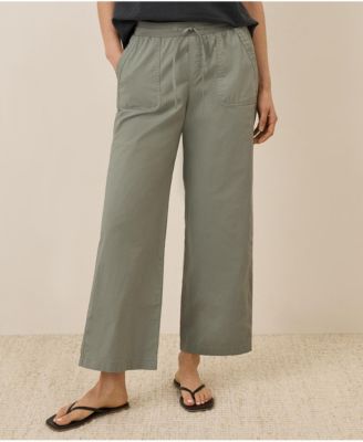 Pact Женские брюки Monterey Poplin Wide Leg из органического хлопка