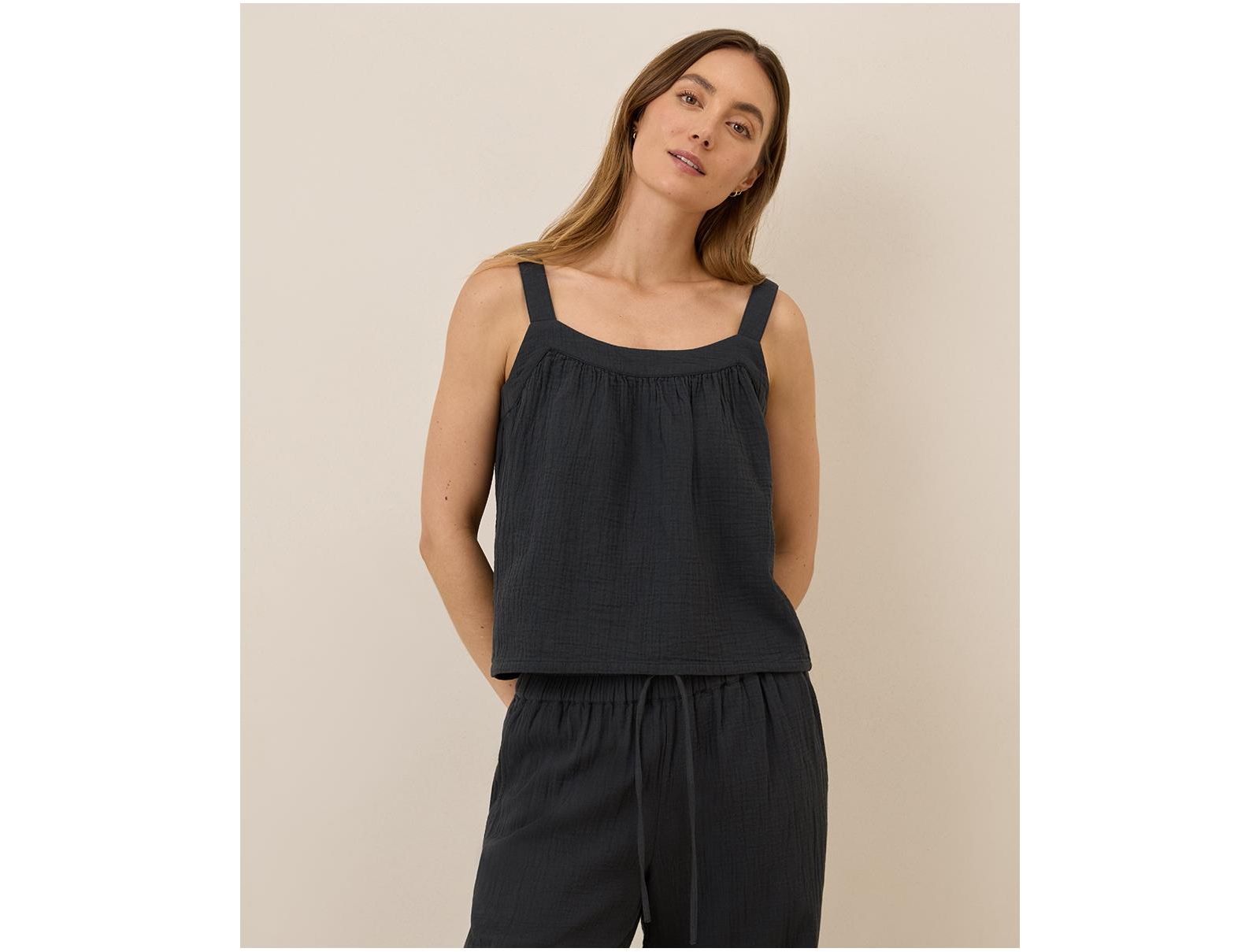 Женский топ Pact Organic Cotton Coastal Double Gauze Square Neck Cami