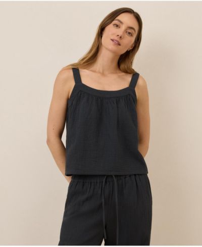 Женский топ Pact Organic Cotton Coastal Double Gauze Square Neck Cami
