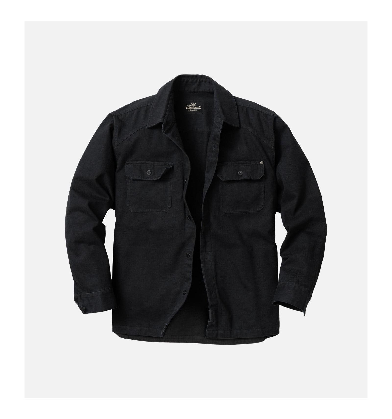 Thorogood Big & Tall Men's Stone Wash Herringbone Button Up Overshirt
