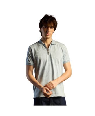 Мужская футболка Campus Sutra Powder Blue Crevice-Lined