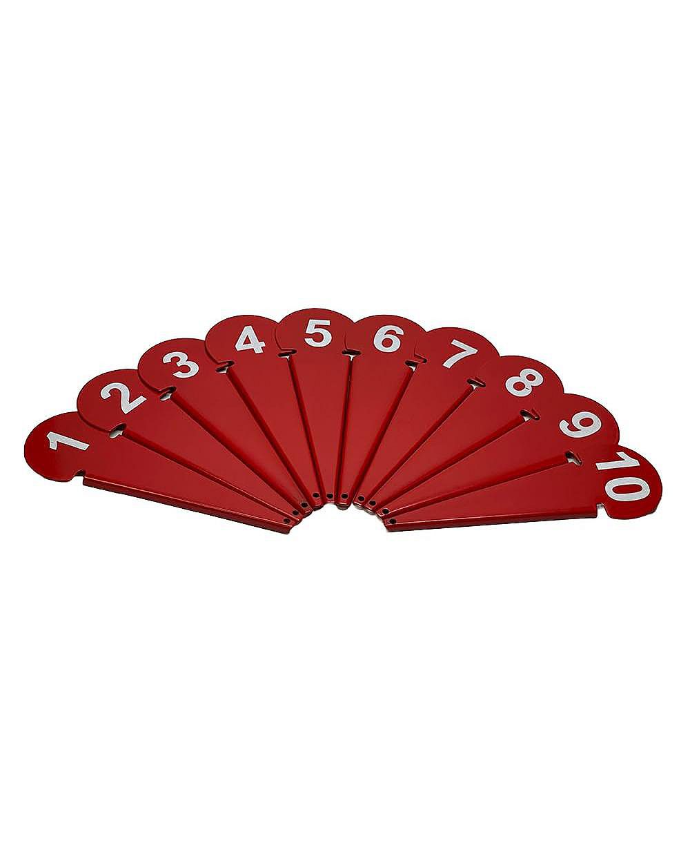 Маркеры для метания диска и толкания ядра Durable Discus & Shot Put Markers (Set of 10) Essential Track and Field Equipment, Spiked Tips for Secure Placement, High Visibility, Robust Metal Construction for Competitions and Training (Red)