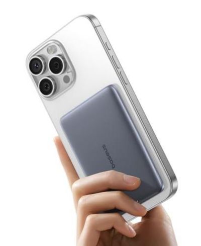 Внешний аккумулятор Baseus Picogo 5000mAh Ultra-Slim MagSafe, розовый