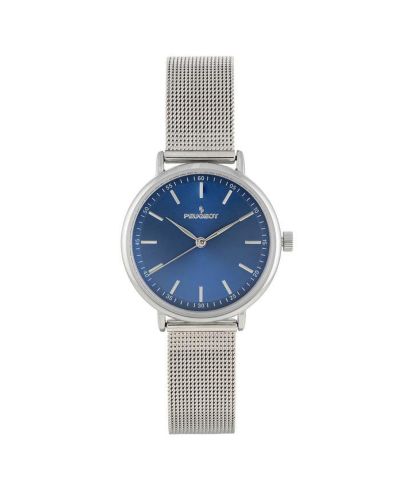 Peugeot Women's 30mm Blue Sleek Stainless Steel Mesh Band Watch