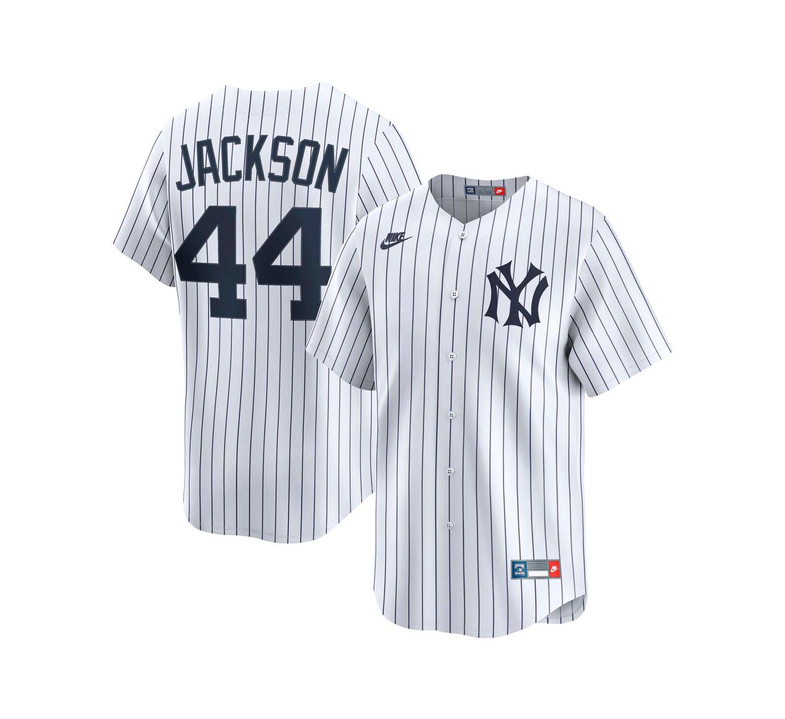 Мужская джерси Nike Reggie Jackson White New York Yankees Throwback Cooperstown Collection Limited