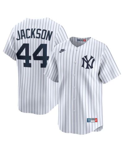 Мужская джерси Nike Reggie Jackson White New York Yankees Throwback Cooperstown Collection Limited