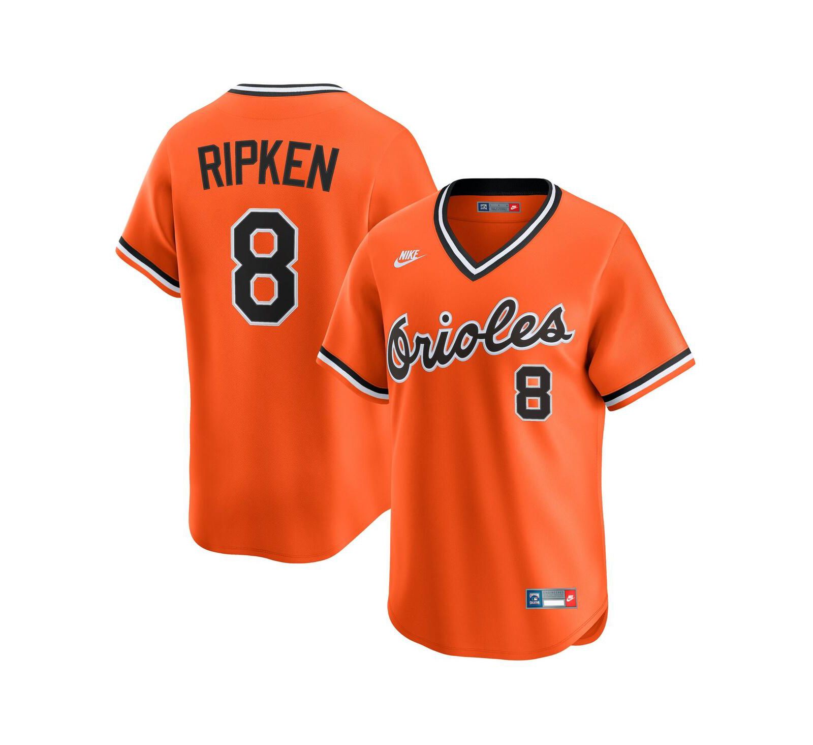 Мужская джерси Nike Cal Ripken Sr. Orange Baltimore Orioles Throwback Cooperstown Collection Limited