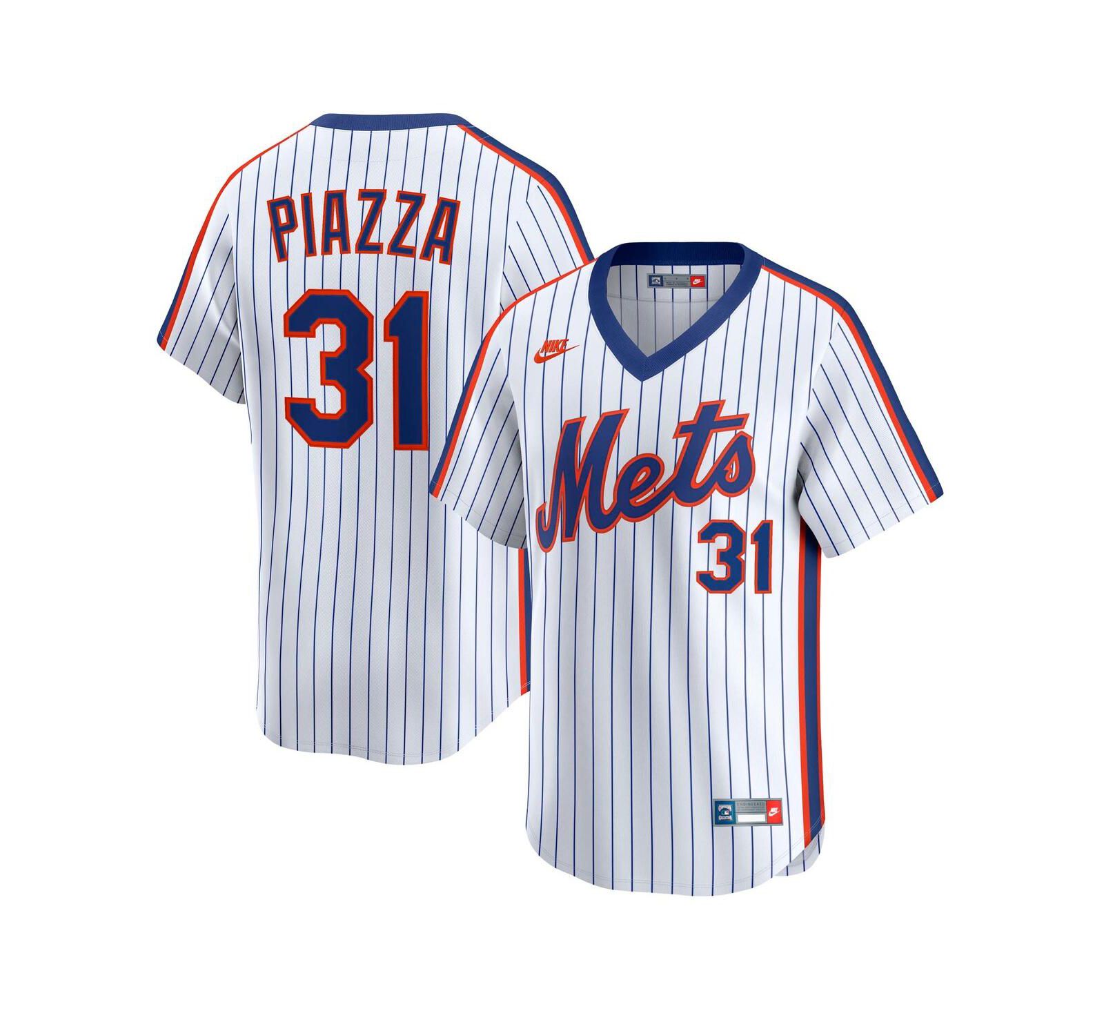 Nike Men's Mike Piazza White New York Mets Throwback Cooperstown Collection Limited Jersey