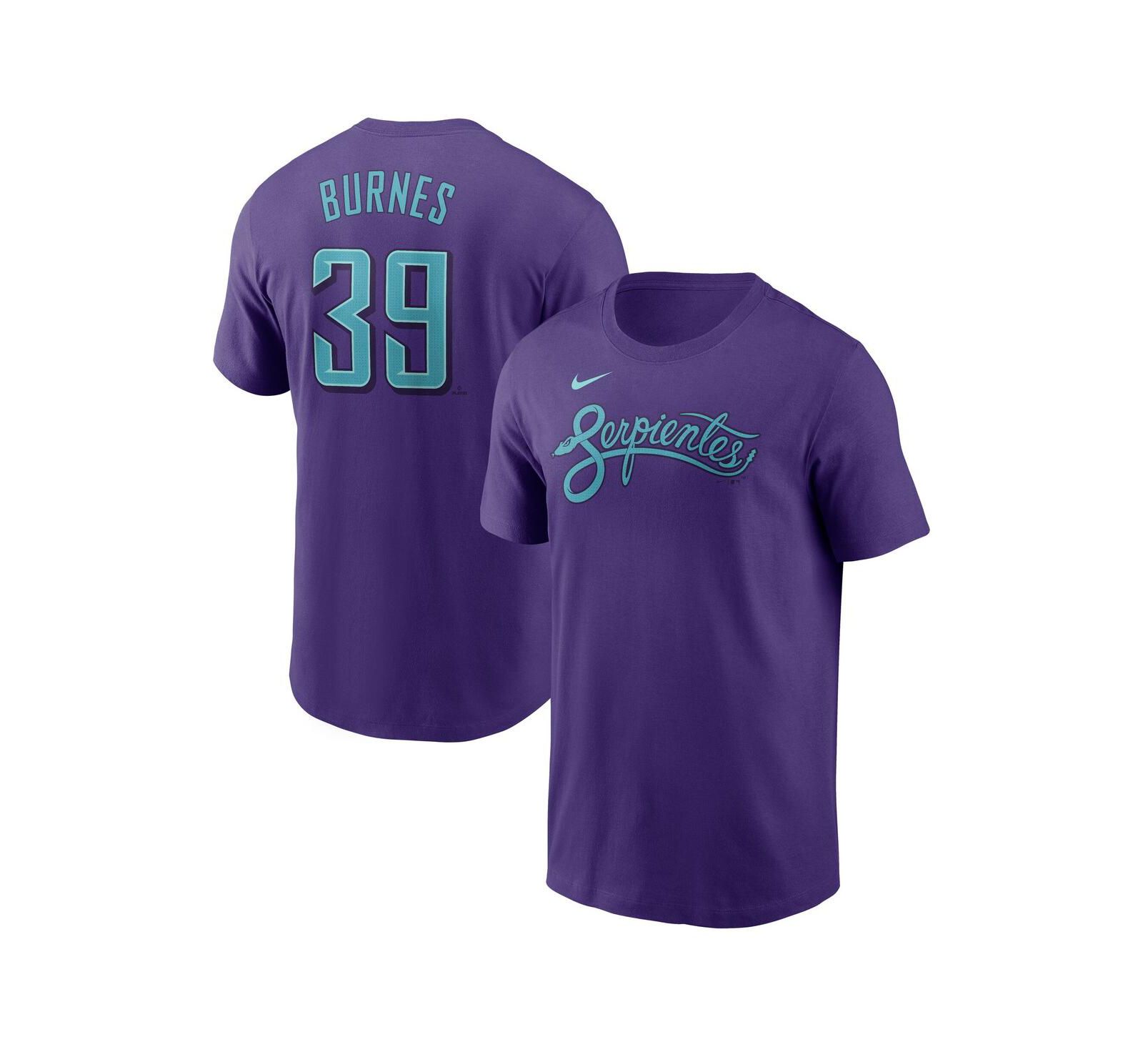 Мужская футболка Nike Corbin Burnes Arizona Diamondbacks 2025 City Connect Fuse, цвет Purple