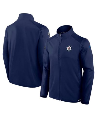 Мужская куртка Fanatics Navy Winnipeg Jets Authentic Pro Rink Fleece Full-Zip