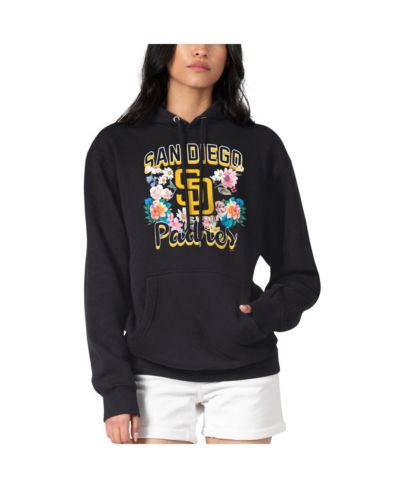 Женский худи G-III 4Her by Carl Banks Black San Diego Padres Flowers Graphic
