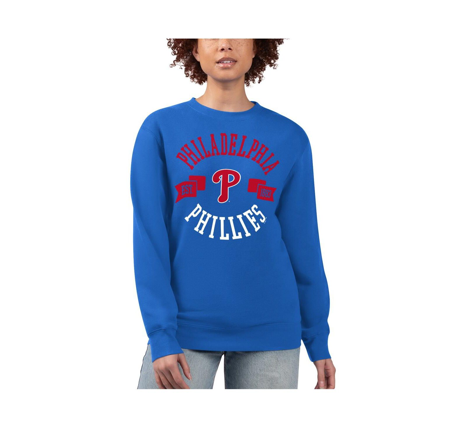 G-III 4Her by Carl Banks Women's Royal Philadelphia Phillies Team Logo Fleece Свитшот