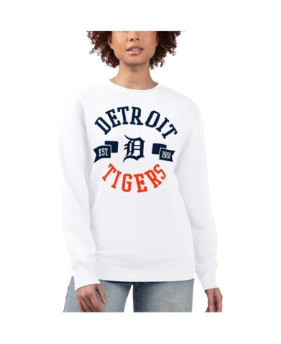 Женская флисовая толстовка G-III 4Her by Carl Banks White Detroit Tigers Team Logo