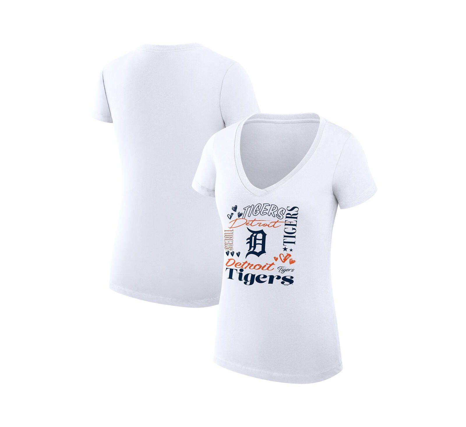 Футболка G-III 4Her by Carl Banks Women's White Detroit Tigers