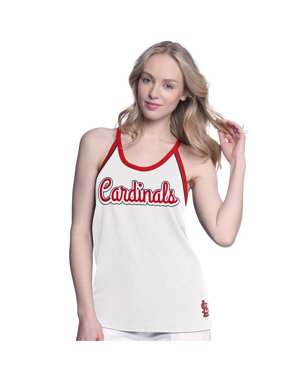 Женский топ G-III 4Her by Carl Banks White St. Louis Cardinals Curveball Tank