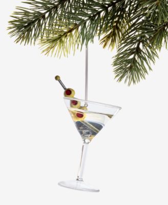 Holiday Lane Spirits Glass Martini Ornament, Macy's Exclusive