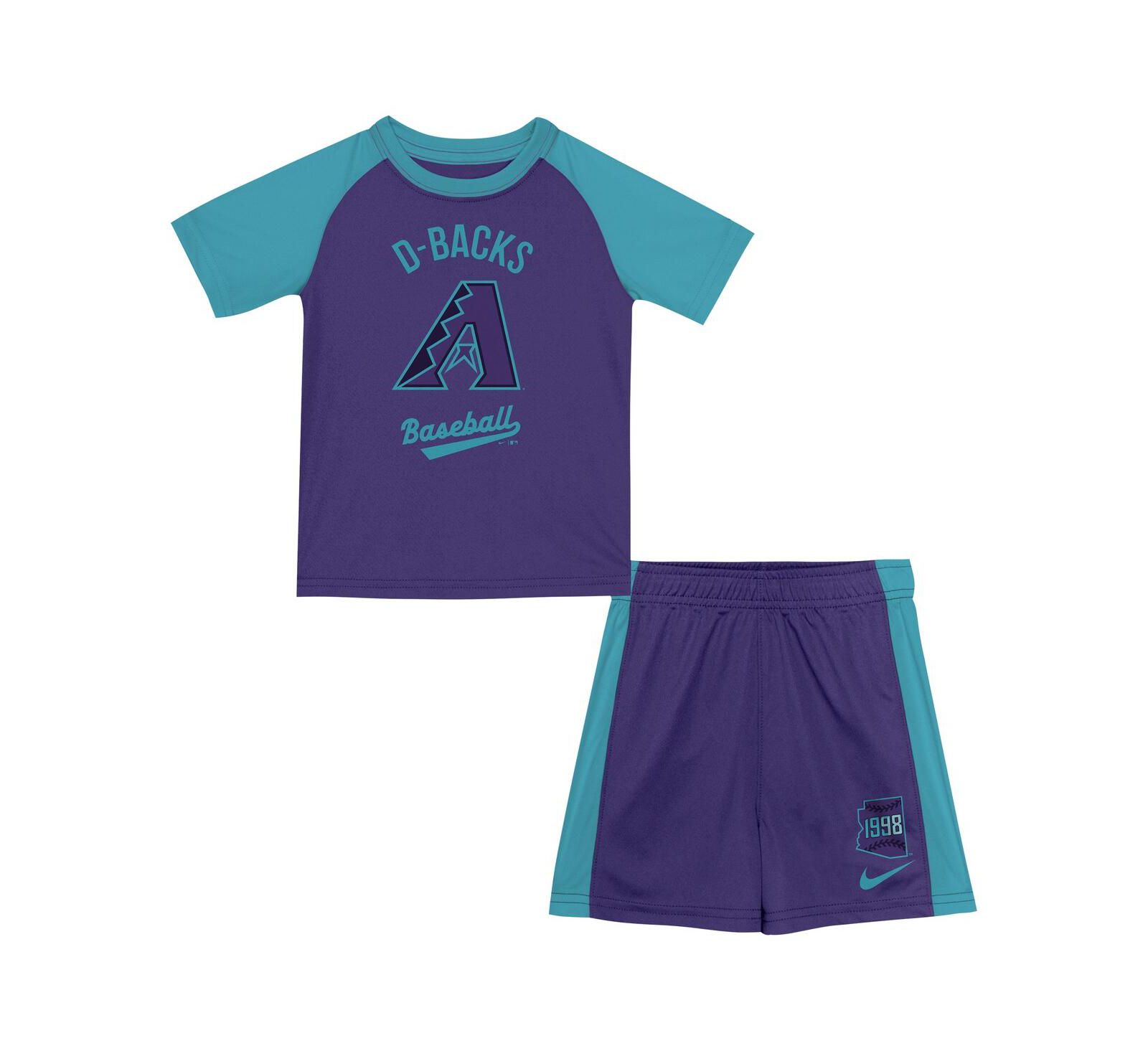 Детский комплект Nike Arizona Diamondbacks 2025 City Connect: футболка и шорты, фиолетовый Court Purple