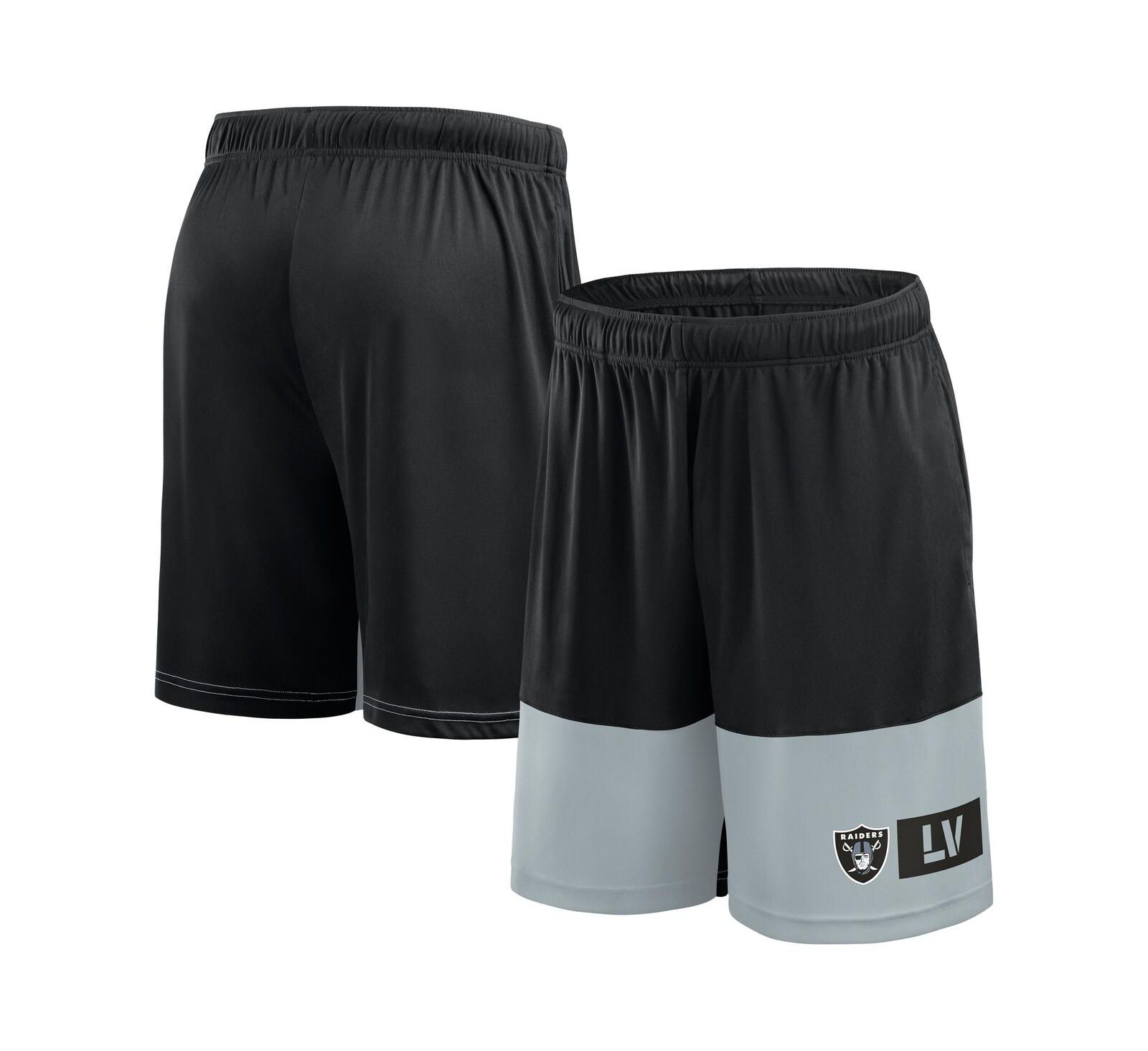 Мужские шорты Fanatics Las Vegas Raiders Black/Silver Big & Tall Best of the Best Performance