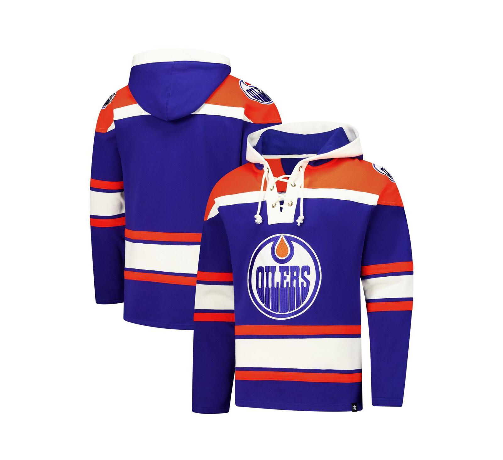 Худи '47 Brand Men's Royal Edmonton Oilers Superior Lacer Pullover