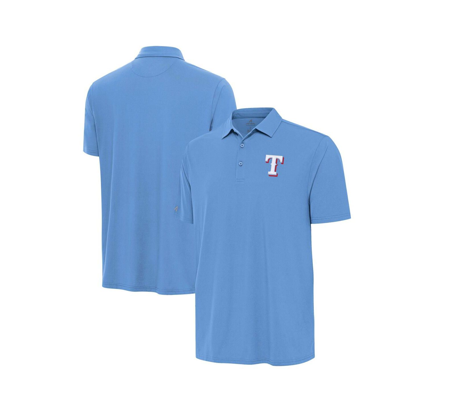 Мужская рубашка-поло Antigua Powder Blue Texas Rangers Era