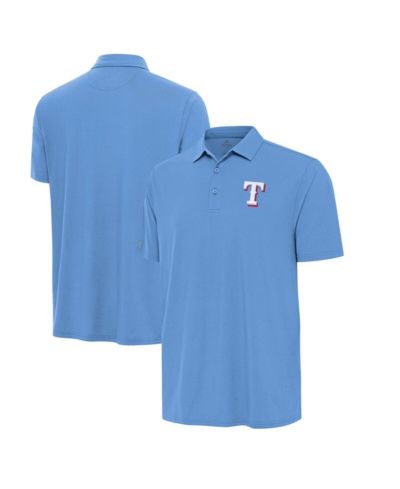 Мужская рубашка-поло Antigua Powder Blue Texas Rangers Era