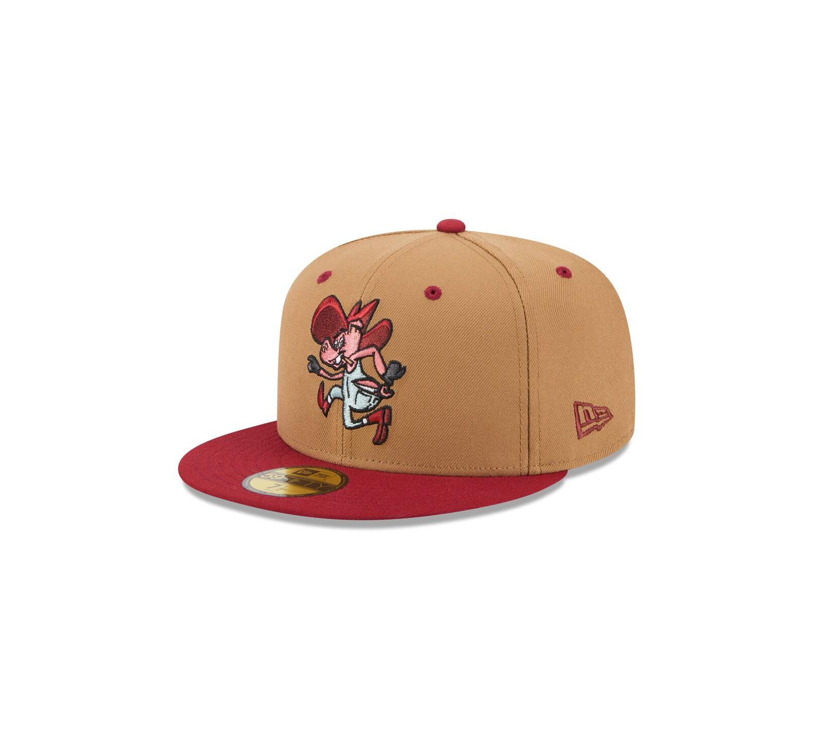 New Era Мужская кепка Rocket City Trash Pandas Theme Nights 59FIFTY Fitted Brown