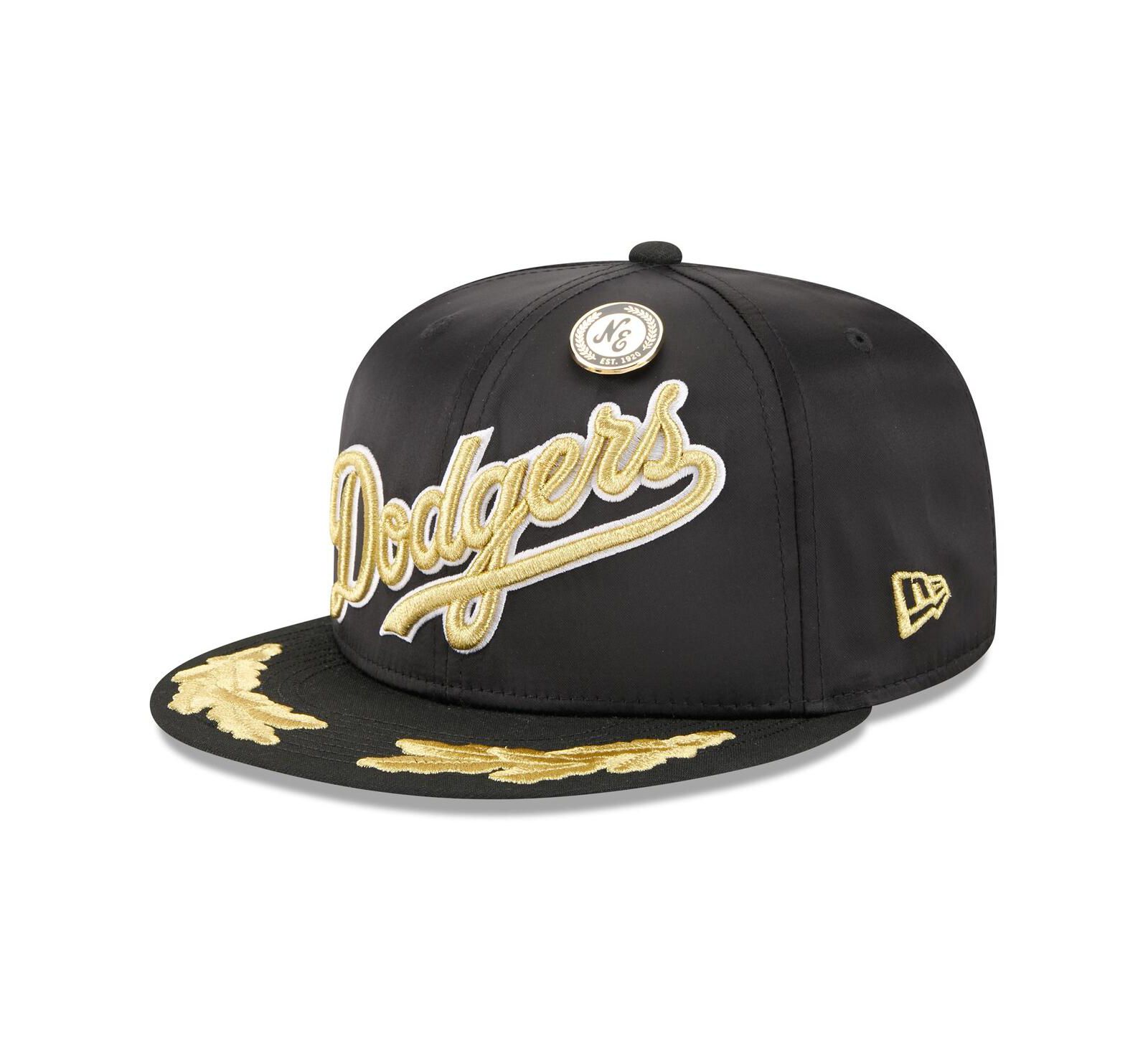 New Era Men's Black Los Angeles Dodgers 2025 59FIFTY Day Gold Leaf 59FIFTY Fitted Hat