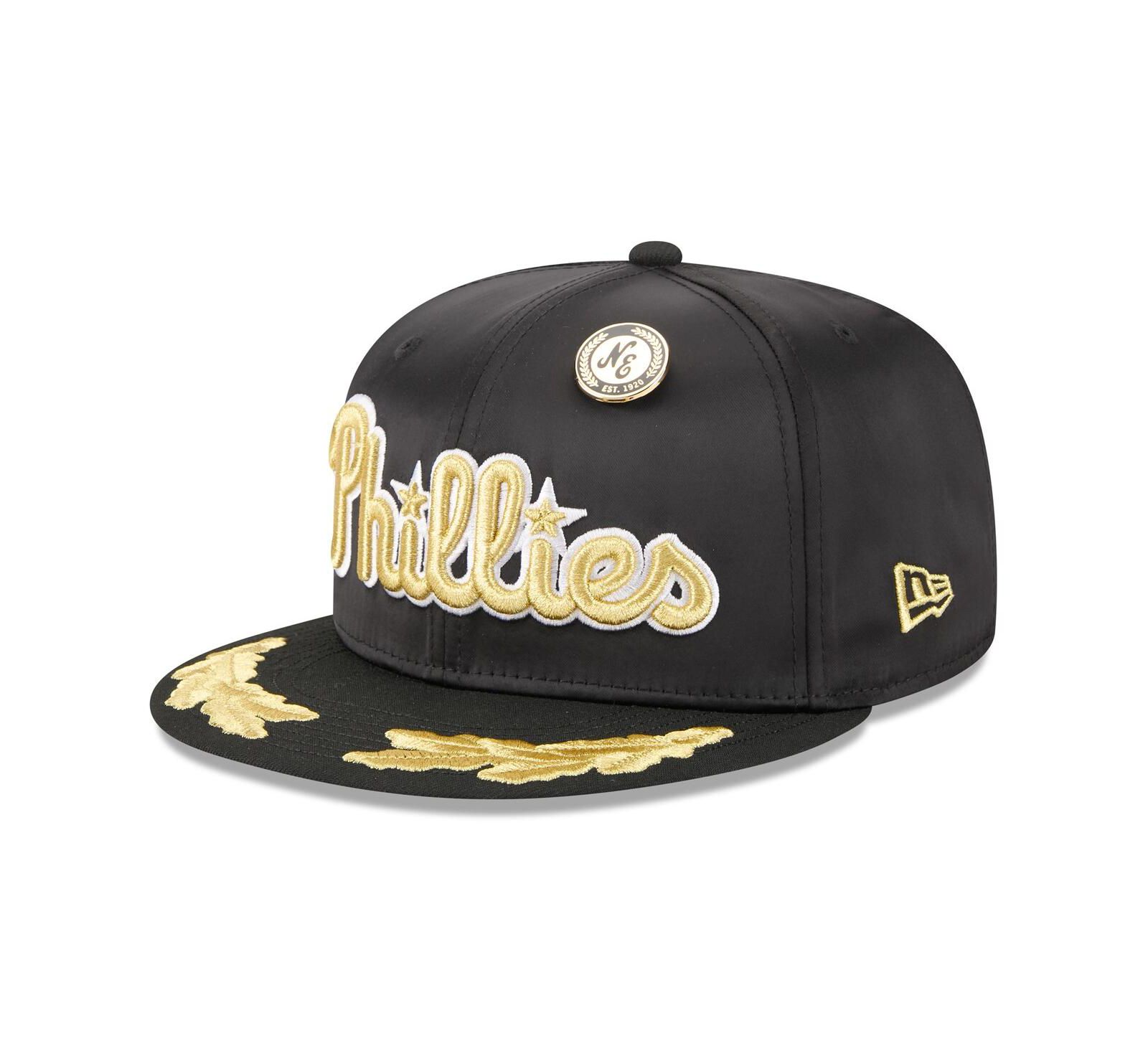 New Era Мужская кепка 59FIFTY Philadelphia Phillies 2025 Black Day Gold Leaf