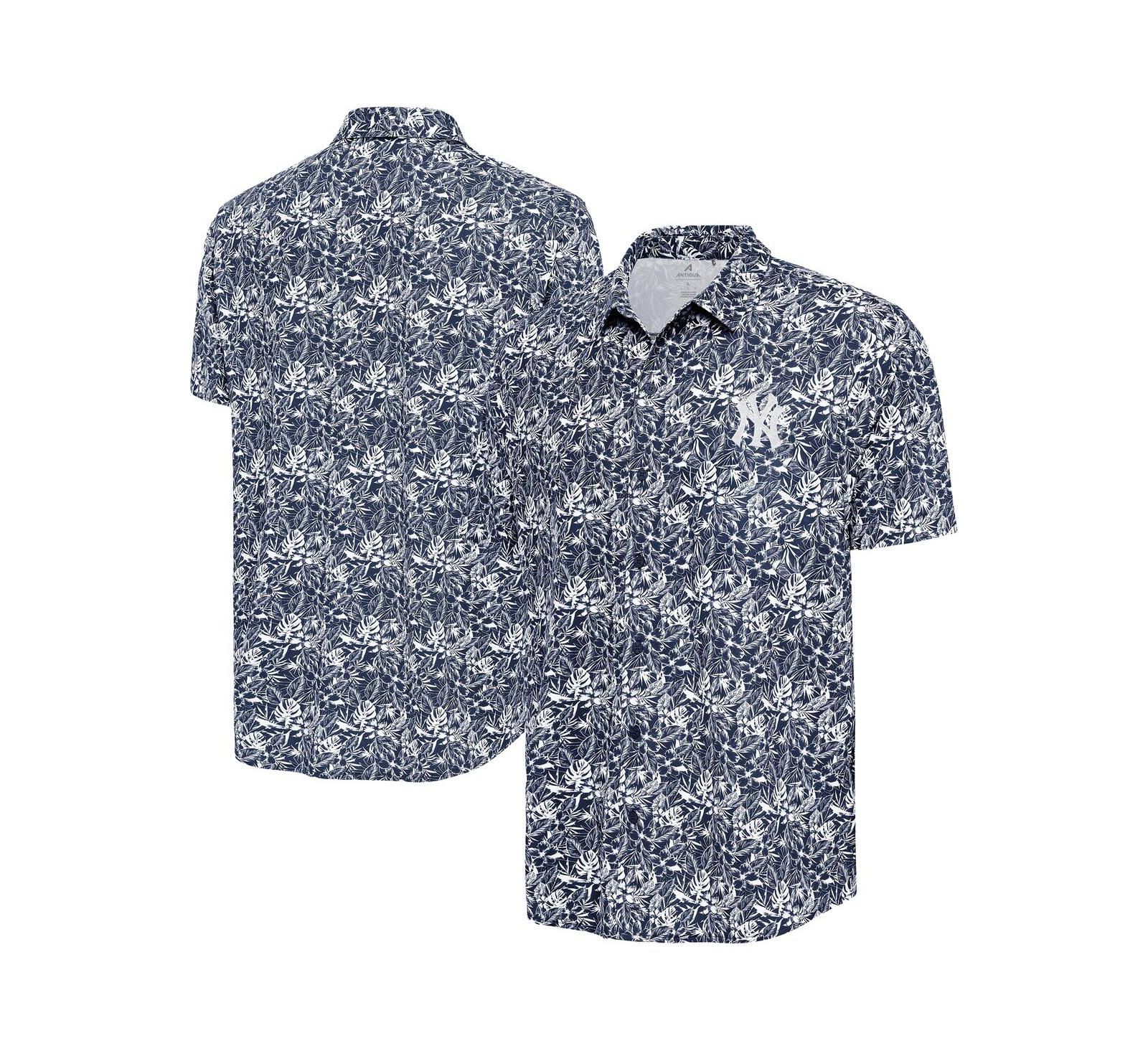 Рубашка Antigua Men's Navy New York Yankees Resort Button-Up