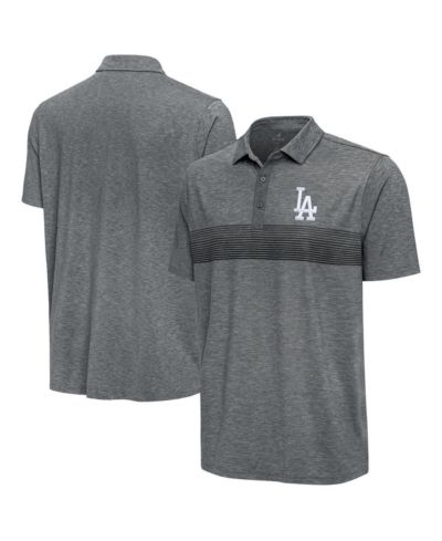 Мужская рубашка-поло Antigua Pewter Los Angeles Dodgers Dashing