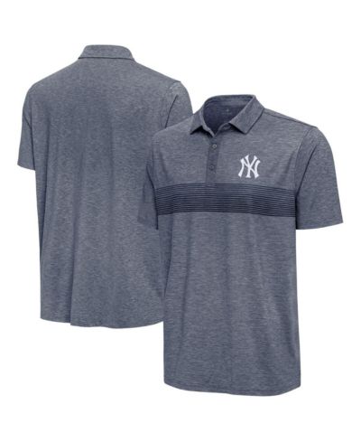 Мужская рубашка-поло Antigua New York Yankees Dashing в цвете Heather Navy