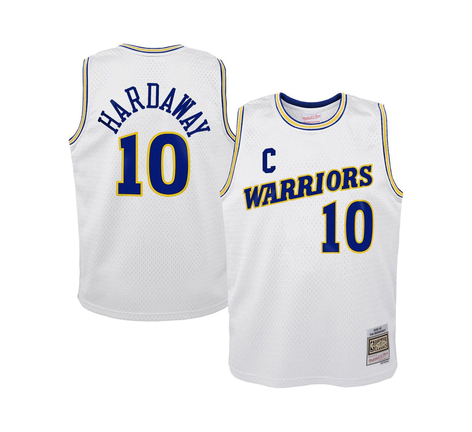 Джерси Mitchell & Ness Tim Hardaway Golden State Warriors 1990-91 Hardwood Classics Swingman Throwback Home для мальчиков и девочек