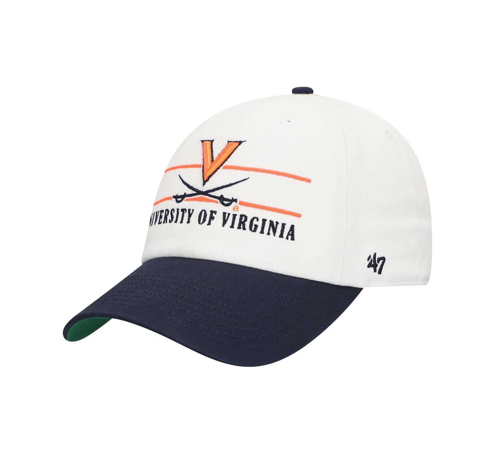 '47 Brand Men's White Virginia Cavaliers Gridiron Clean Up Adjustable Hat