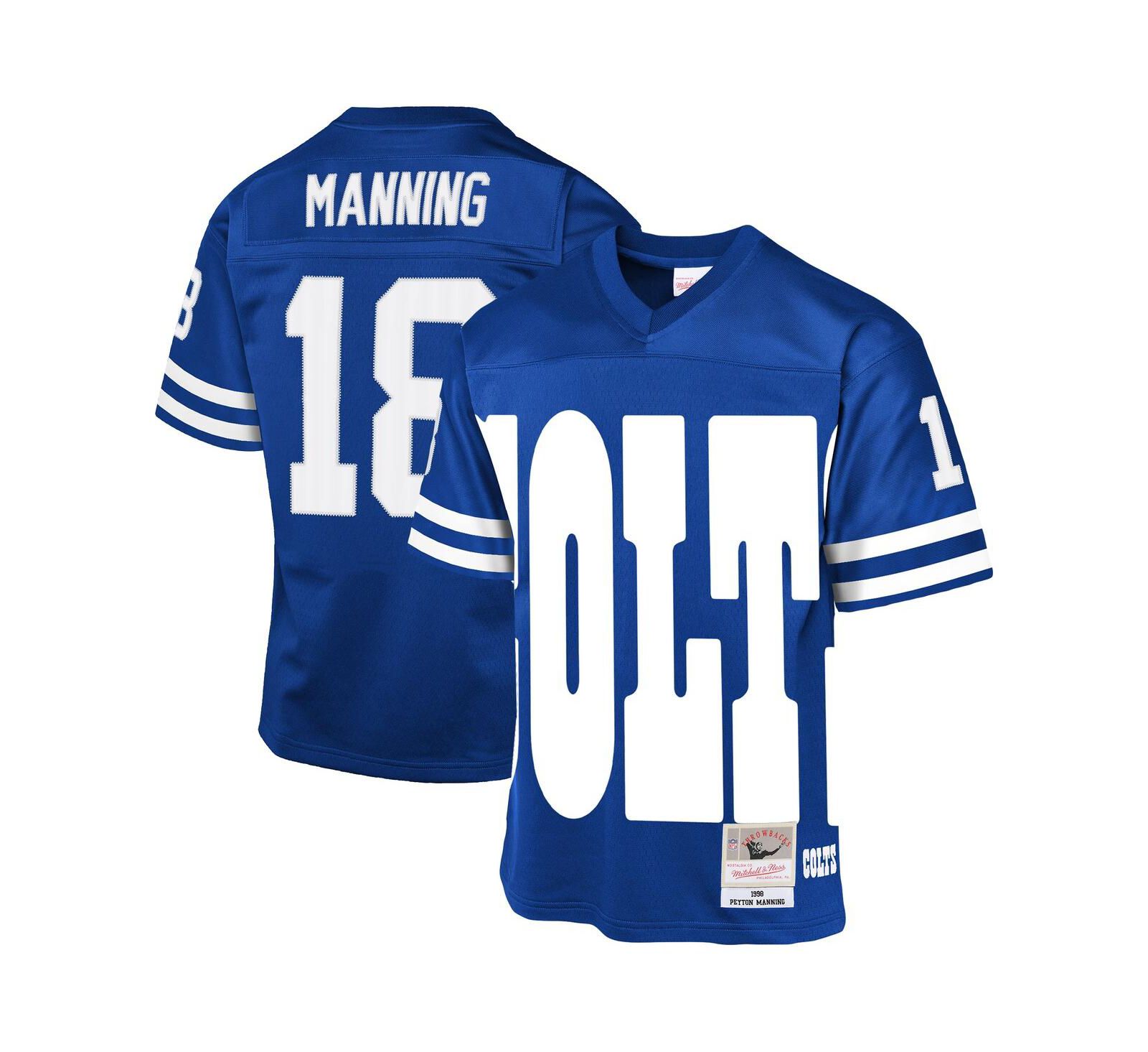 Mitchell & Ness Детский Peyton Manning Royal Indianapolis Colts 1998 Throwback Fashion Джерси