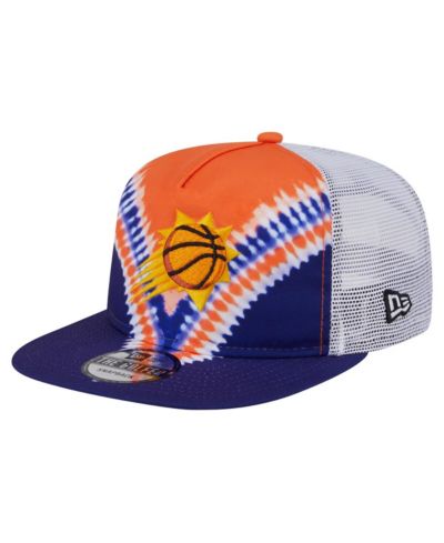 Мужская кепка New Era Purple/Orange Phoenix Suns Throwback Dye Golfer Snapback