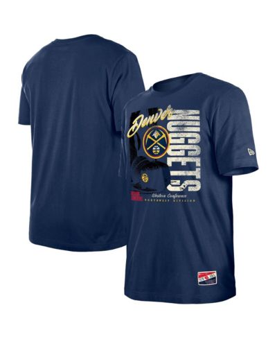 New Era Men's Navy Denver Nuggets Distressed Throwback Vintage Color Pack T-Shirt