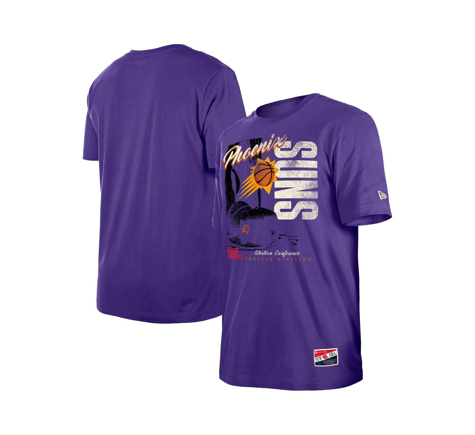 Мужская футболка New Era Purple Phoenix Suns Distressed Throwback Vintage Color Pack