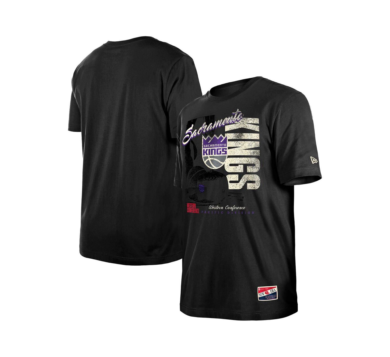 Мужская футболка New Era Black Sacramento Kings Distressed Throwback Vintage Color Pack