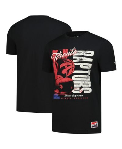 Мужская футболка New Era Black Toronto Raptors Distressed Throwback Vintage Color Pack