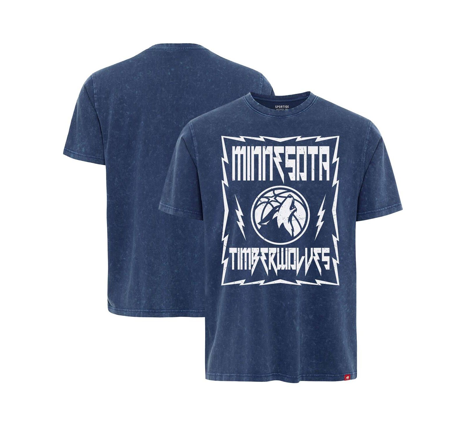 Sportiqe Мужская и Женская футболка Angus Premium Mineral Wash Minnesota Timberwolves