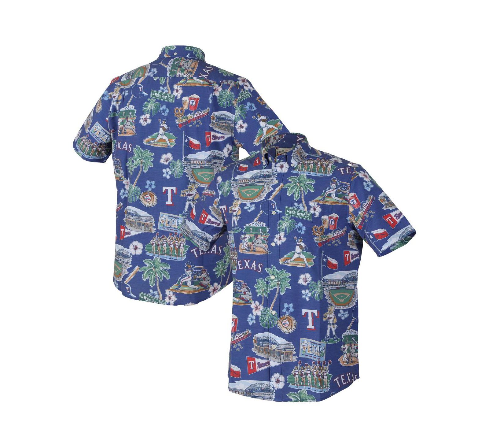 Мужская рубашка Reyn Spooner Royal Texas Rangers Scenic Tri-Blend Performance Button-Up